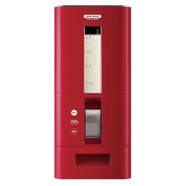 ASVEL计量式米箱自动家用食品级容量12KG红色