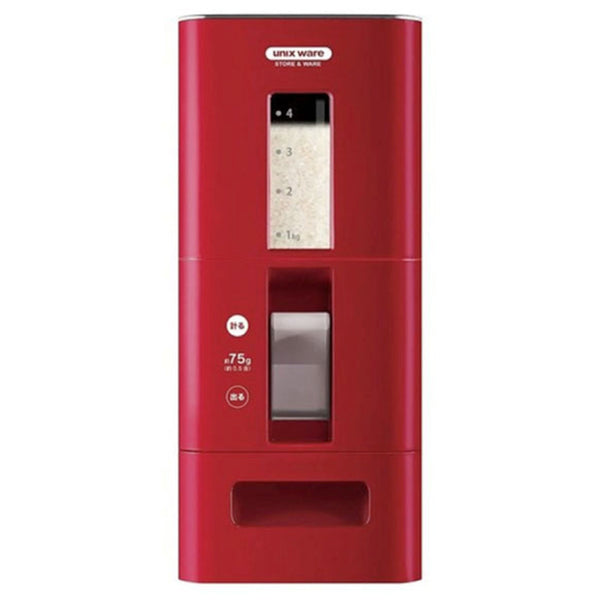 ASVEL计量式米箱自动家用食品级容量6KG红色