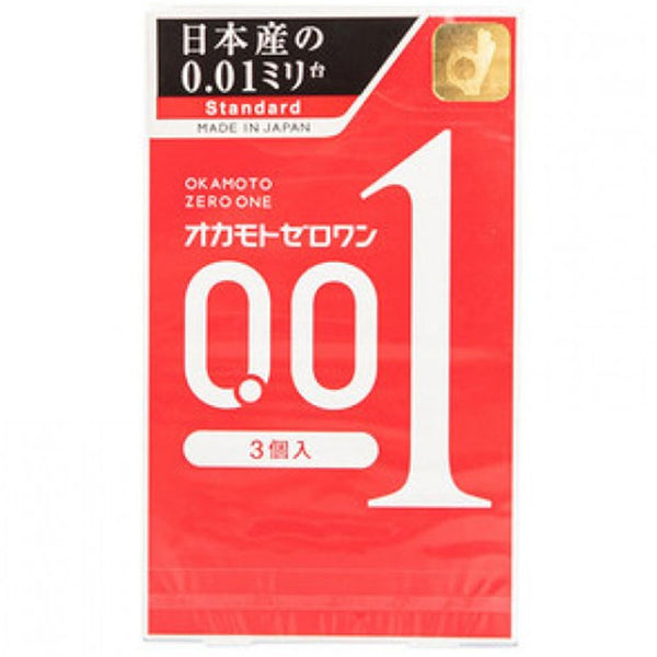 OKAMOTO冈本001超薄避孕套0.01无色无味3个