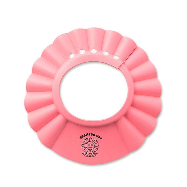 西松屋婴儿淋浴帽5档可调节防水护耳 粉色