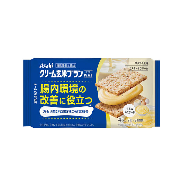 朝日食品 玄米肠道健康饼干 豆乳牛奶味  72g   4枚入