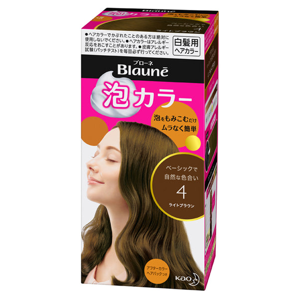 花王 Blaune 白发用泡沫染发剂-色号4