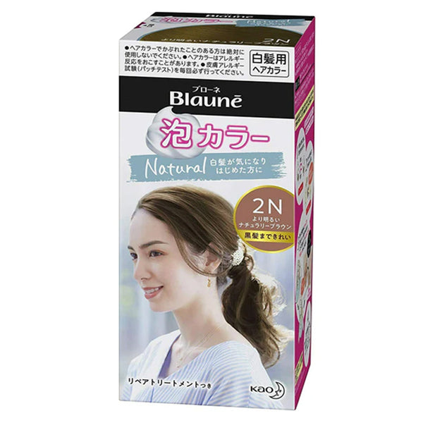 日本花王 Blaune 白发用泡沫染发Natural系列-色号2N