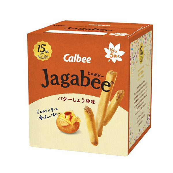 CALBEE卡乐比 JAGABEE黄油酱油味马铃薯土豆薯条 16G*5袋