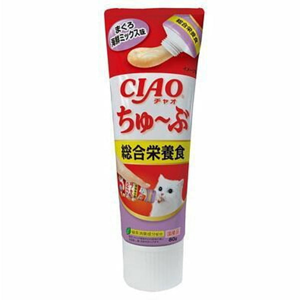 CIAO 啾嚕肉泥膏 綜合營養食-鮪魚海鮮 80g