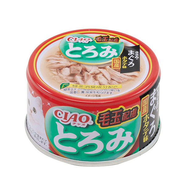 日本CIAO貓罐頭雞肉金槍魚及扇貝味红罐 80g