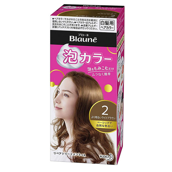 KAO花王 Blaune 白发用 泡沫染发剂   色号2