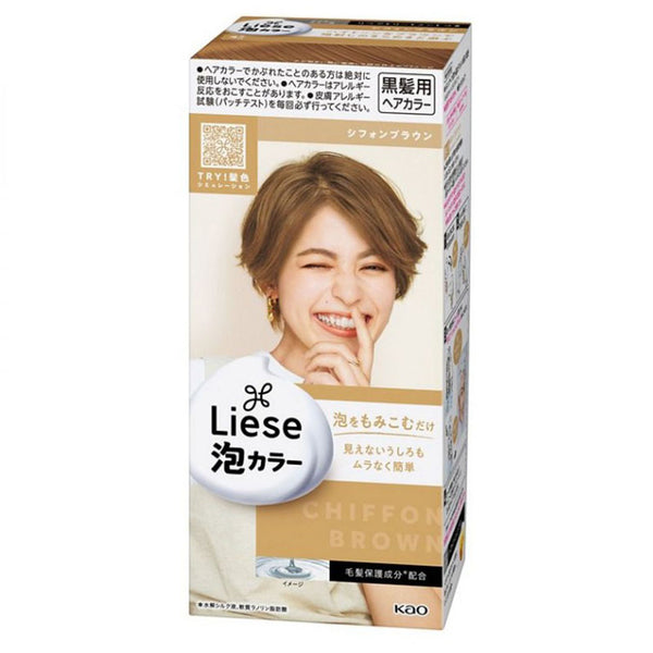 KAO花王 LIESE PRETTIA泡沫染发剂 雪纺棕色