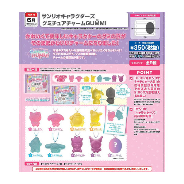 SANRIO CHARACTERS GUMMI CHUA CHARM GUMMI   盲盒